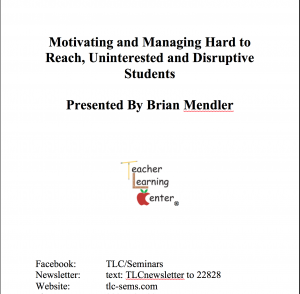 Brian Mendler's handouts